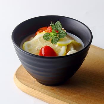 陶瓷碗甜品碗創意日式陶瓷磨砂碗復古碗餐廳飯碗ins碗粥碗湯面碗