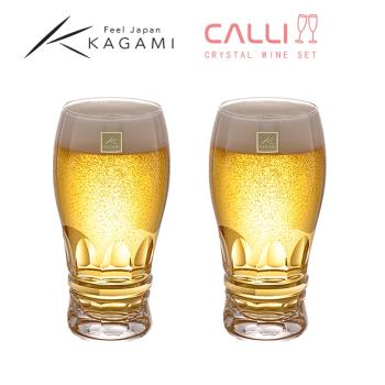 日本進口KAGAMI啤酒杯子江戶切子氣泡杯日式水晶玻璃冷酒杯扎啤杯