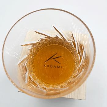 KAGAMI威士忌酒杯日本進口手工洋酒杯日式水晶玻璃江戶切子洛克杯
