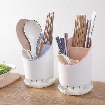 筷子筒瀝水餐具家用廚房放收納盒的防霉置物架托快子勺籠子桶筷簍