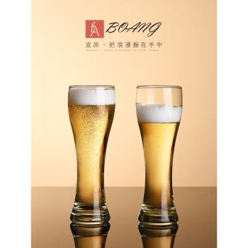 大號啤酒杯個性玻璃家用加厚精釀扎啤杯網紅小麥酒杯