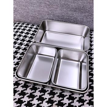 不銹鋼備菜配菜盤加厚家用商用火鍋備餐盤子廚房托盤長方形方盤