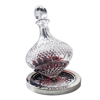 進口工藝不倒翁紅酒醒酒器家庭多用旋轉陀螺高階水晶玻璃禮盒套裝