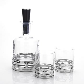 皇家雪蘭莪ROYAL SELANGOR玻璃威士忌杯酒瓶套裝進口手工錫制酒杯