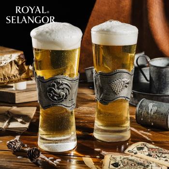 啤酒杯皇家雪蘭莪純手工精釀杯輕奢高端大容量扎啤杯高級感玻璃杯