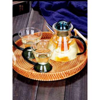 歐式煮茶壺玻璃泡茶壺家用法式下午茶喝花茶優雅茶具套裝加熱保溫
