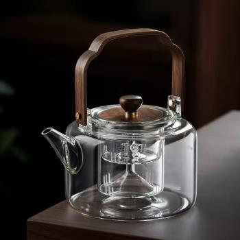 防爆高硼硅玻璃煮茶壺電陶爐泡煮茶器家用茶具套裝加厚提梁燒水壺