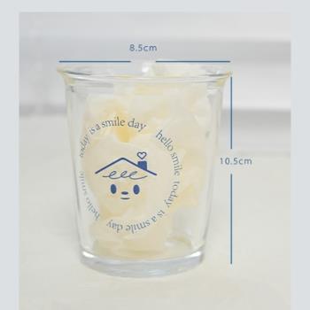 現貨hellosmile原創可愛透明玻璃杯ins簡約設計實用百搭款