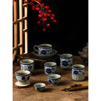 陶瓷中式復古小號品茗杯青花瓷