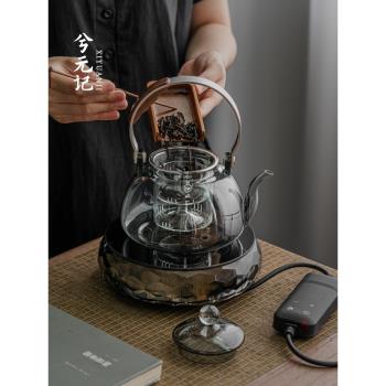 電陶爐煮茶器耐熱玻璃高溫圍爐茶壺水晶煮茶爐家用燒水壺泡茶專用