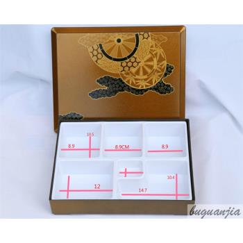 【耐高溫】金色 日式便當盒 分餐盒壽司盒飯盒套餐盒快餐盒