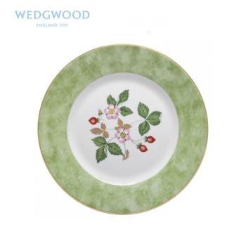Wedgwood威基伍德Wild Strawberry野草莓骨瓷20cm綠色平盤單只裝