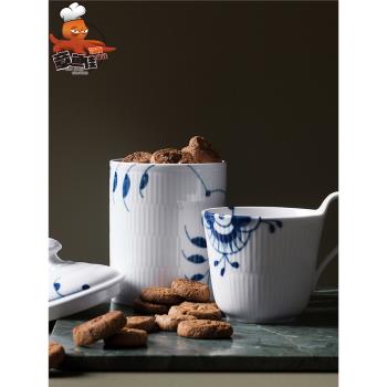 丹麥皇家哥本哈根 大唐草 手繪瓷餐具咖啡杯碟組米飯碗湯盤子茶壺