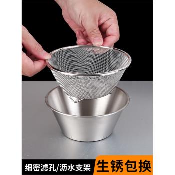 迷你不銹鋼瀝水籃小號過濾漏碗加密網籃廚房洗菜盆淘米洗米篩神器