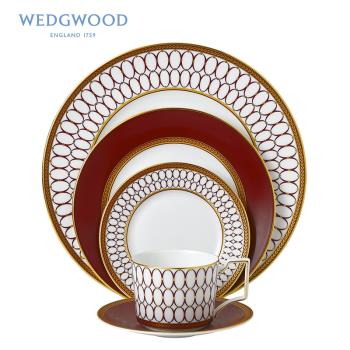 Wedgwood威基伍德一人食正餐具5件套 西式骨瓷茶咖杯碟盤骨碟擺臺