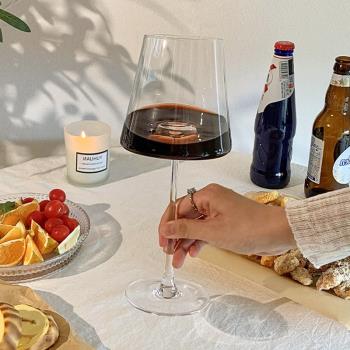 勃艮第紅酒杯家用玻璃高腳杯ins奢華高級設計感網紅葡萄洋酒杯子
