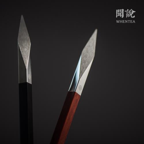 四象純手工普洱茶刀 鈦合金刀頭 德國紅點設計獎 黑檀/紫檀木柄