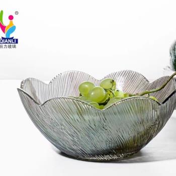 玻璃碗家用高顏值創意水果沙拉碗盤大泡面碗水果盤涼菜碗湯碗餐具