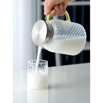 玻璃水壺耐高溫大容量燒涼白開水杯冷泡茶家用裝水瓶冰小扎壺套裝