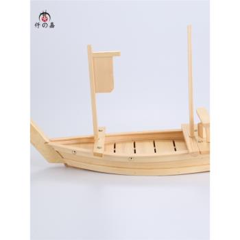 竹木制壽司船豪華刺身船冰船拼盤壽司盛臺海鮮盤日式料理壽司龍船
