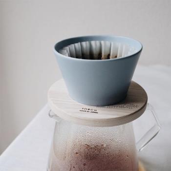 日本Torch 新款美濃燒手沖咖啡陶瓷濾杯山峰濾杯 玻璃咖啡分享壺