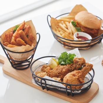 酷奇創意小吃籃薯條筐油炸食品盤子容器酒店咖啡廳小吃店用品餐具