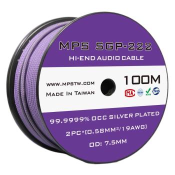 臺灣Mps單晶銅6N+鍍銀SGP-222發燒音響hifi平衡RCA信號訊號音頻線