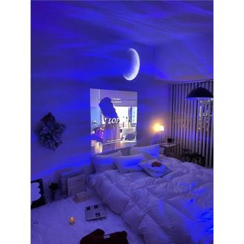 北極光氛圍燈月亮星空投影睡眠小夜燈臥室滿天星浪漫創意禮物情調