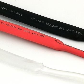 發燒音響專用DIY電源線音頻線絕緣套管加厚紅色黑色透明熱縮管