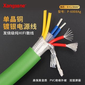 Xangsane/象神 發燒級7N單晶銅鍍銀HIFI電源線音響功放連接線散線