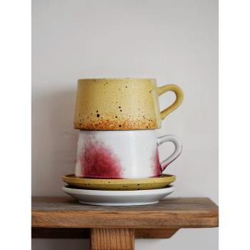 歐式陶瓷復古咖啡杯帶碟套裝家用馬克杯喝茶杯餐廳早餐杯下午茶杯