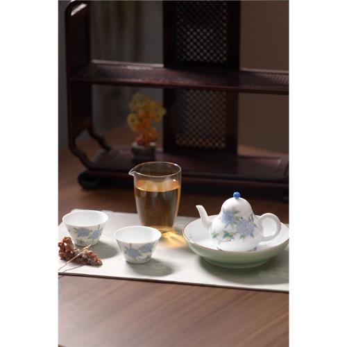 云澗 妙造｜手繪無盡夏繡球花茶器伴手禮套組茶壺 景德鎮手作瓷
