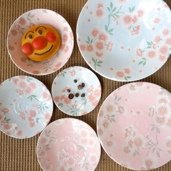 日本進口陶瓷餐具系列碗缽和風陶瓷湯碗面碗大盤碟子大碗漫舞櫻花
