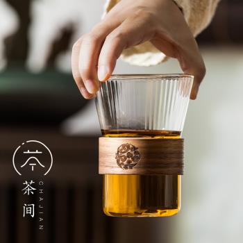 茶間｜家用高硼硅耐高溫泡茶玻璃杯透明日式綠茶杯咖啡杯茶杯水杯