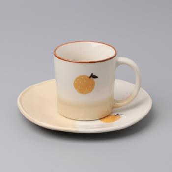 橙子系列日本進口美濃釉下彩杯盤