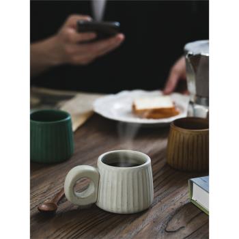 粗陶大把手設計師款 萌趣咖啡杯 馬克杯 水杯 茶杯創意杯牛奶杯