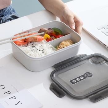 便當盒可微波爐加熱透明食品級塑料分格飯盒保鮮盒上班族輕便餐盒
