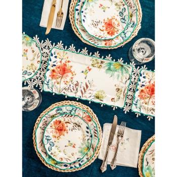 陶瓷盤子歐式家用西餐餐具套裝高級感輕奢創意法式藝術餐盤碗碟子