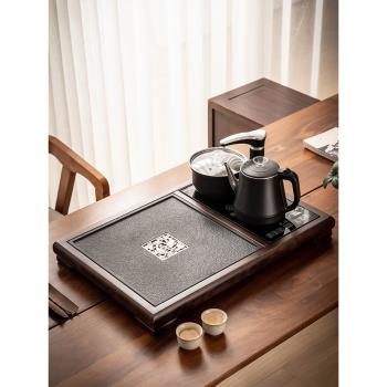 茶盤家用小型瀝儲水式茶臺會客泡茶茶杯全自動茶具套裝蓄排水茶海
