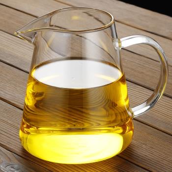 玻璃公道杯大號耐熱分茶器特超大容量茶海加厚帶茶漏套裝公杯過濾