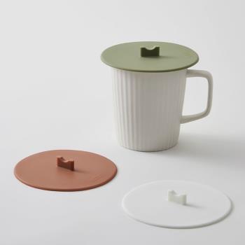 杯蓋食品級硅膠馬克杯圓形蓋子防漏防塵通用陶瓷杯子配件