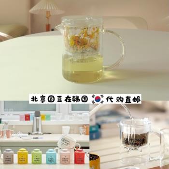 韓國直郵代購maji博主pland同款按壓菊花茶過濾器玻璃水杯茶葉罐