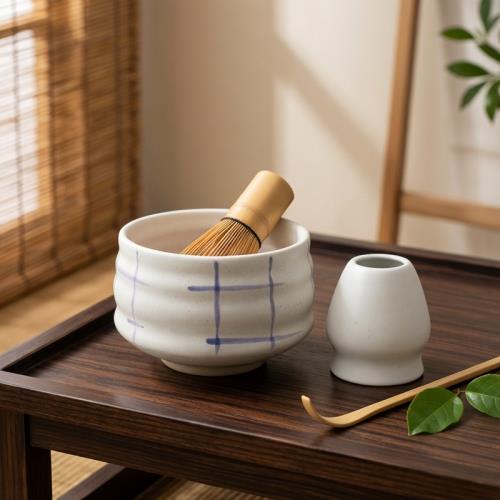 泥之器日式手繪抹茶碗陶瓷日本茶道粗陶復古茶具點茶碗建水茶器|茶道/零
