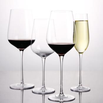 無鉛玻璃高腳杯紅酒杯大號波爾多白葡萄酒杯香檳杯家用套裝水晶杯