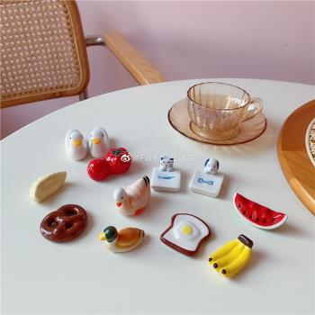 FunLife生活館 可愛水果動物面包陶瓷筷子架 日式筷子枕筷子托
