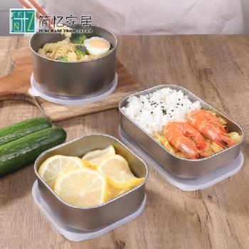 日本進口ECHO不銹鋼保鮮盒冰箱食品速凍冷藏收納盒裝菜帶蓋密封盒