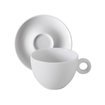 LEGLE 麗固進口歐式咖啡杯碟精致陶瓷濃縮紅茶杯純色現代茶杯碟ml