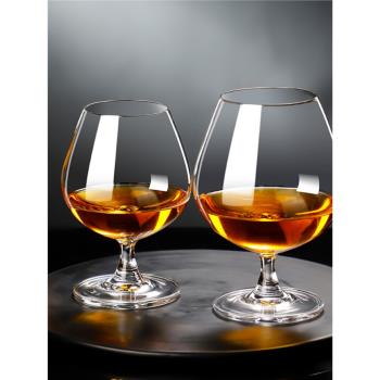白蘭地杯水晶玻璃加厚洋酒杯威士忌酒杯酒具套裝家用烈酒杯矮腳杯