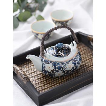 日本進口有田燒陶瓷描金茶杯純手繪宮廷風桔梗唐草功夫茶具禮盒裝