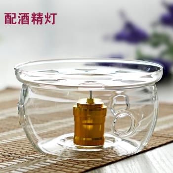 耐熱玻璃花茶壺加熱底座 蠟燭花茶茶具溫茶器溫茶爐保溫底座暖茶